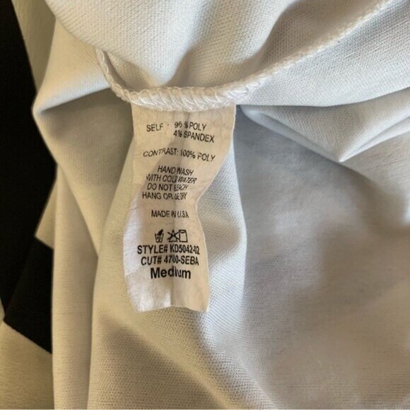 41 Hawthorn Black White Chevron Fit Flare Sleeveless Dress Medium Trendy Stylish - Picture 7 of 7